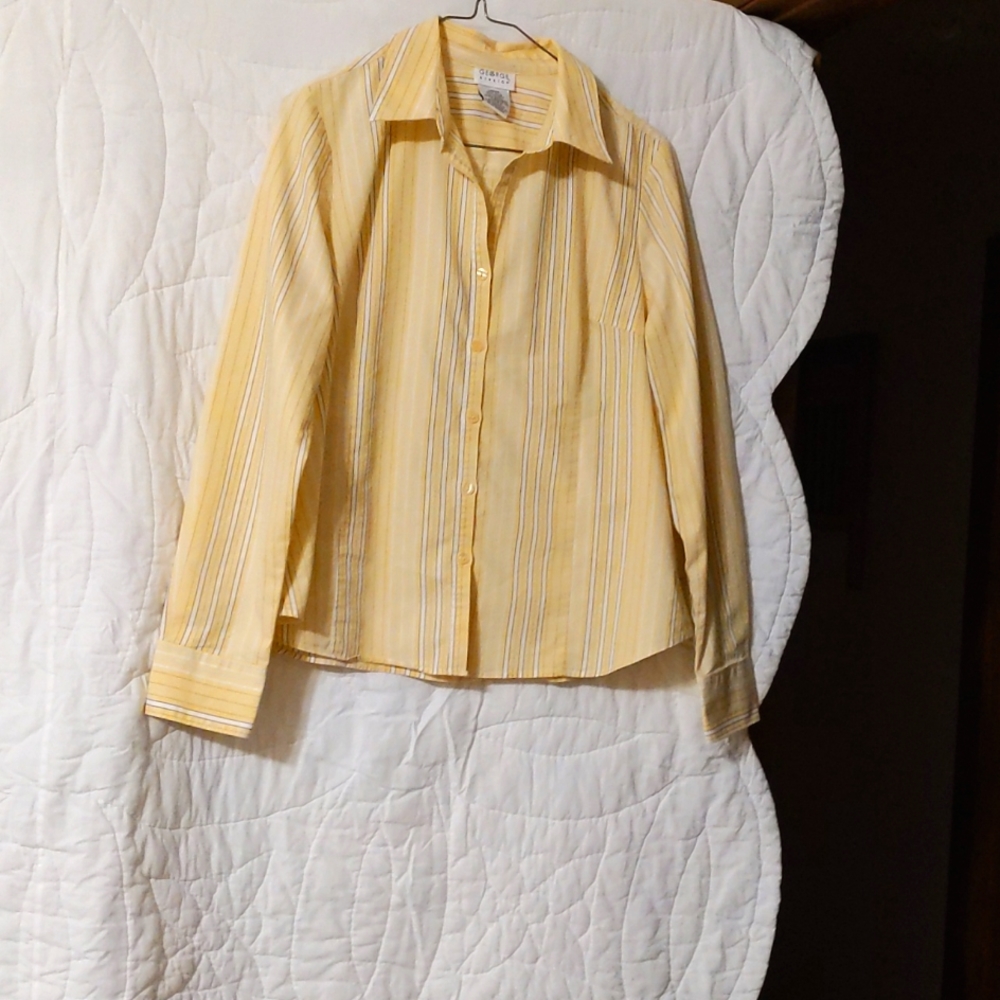 Yellow Striped Button Down Shirt